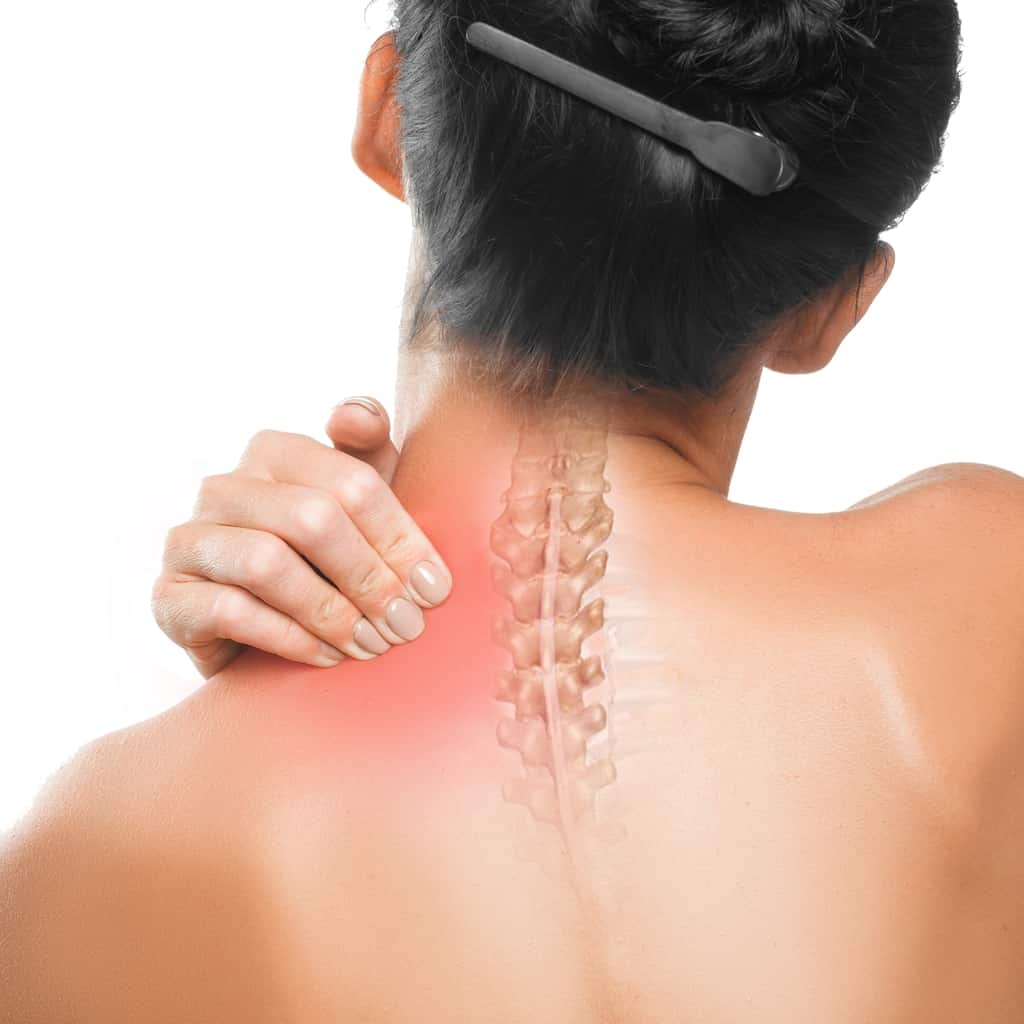 person showing shoulder pain